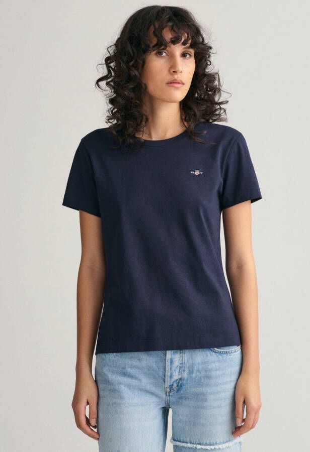 Gant T-shirt REG SHIELD KA T-SHIRT met een klein geborduurd wapenschild op de borst