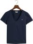 Gant T-shirt REG SHIELD KA V-NECK T-SHIRT met een klein geborduurd logo op de borst - Thumbnail 1