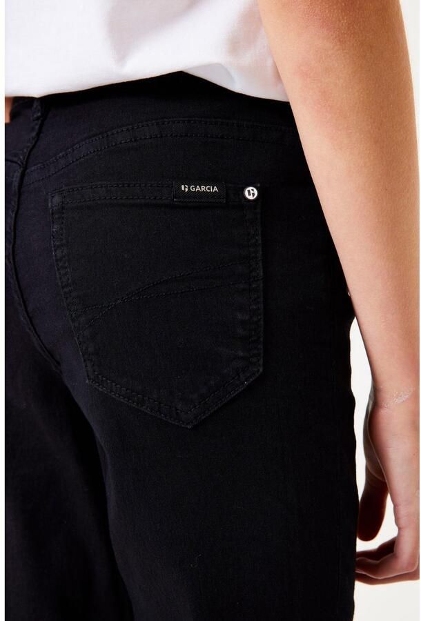 Garcia high waist flared jeans rinsed Zwart Meisjes Stretchdenim Effen 128 - Foto 3