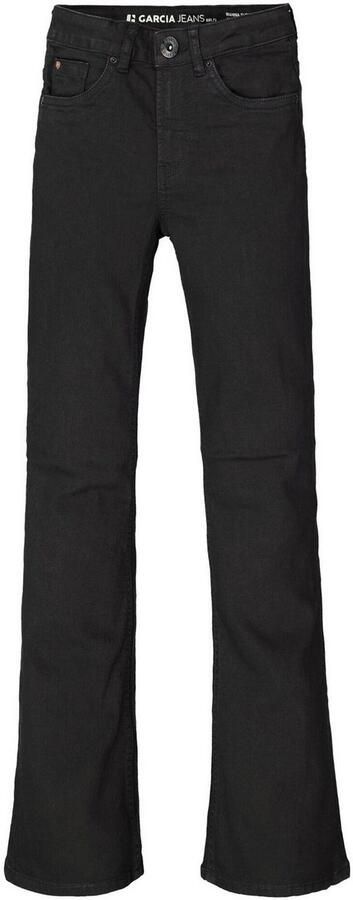 Garcia high waist flared jeans rinsed Zwart Meisjes Stretchdenim Effen 128 - Foto 6