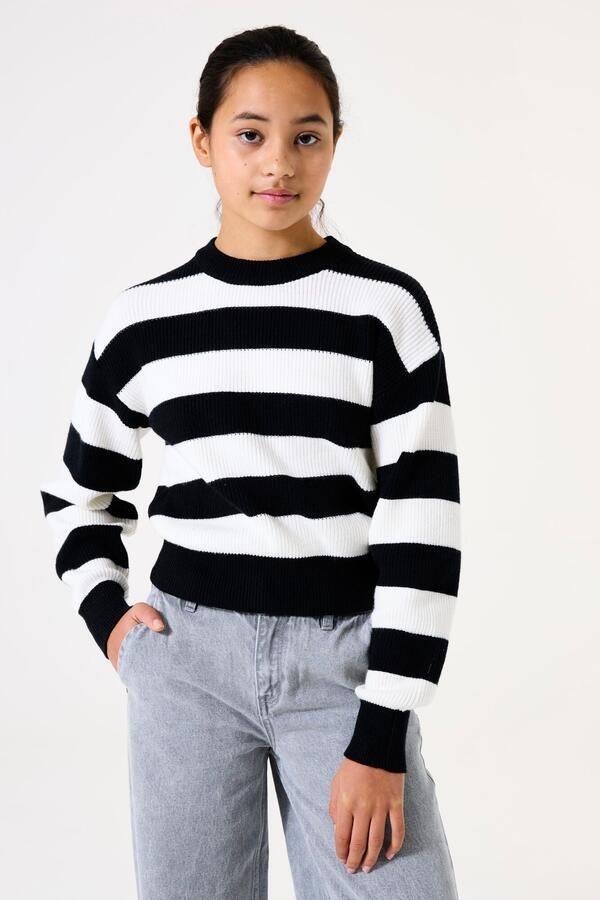 Garcia Gebreide pullover met ribboorden - Foto 2