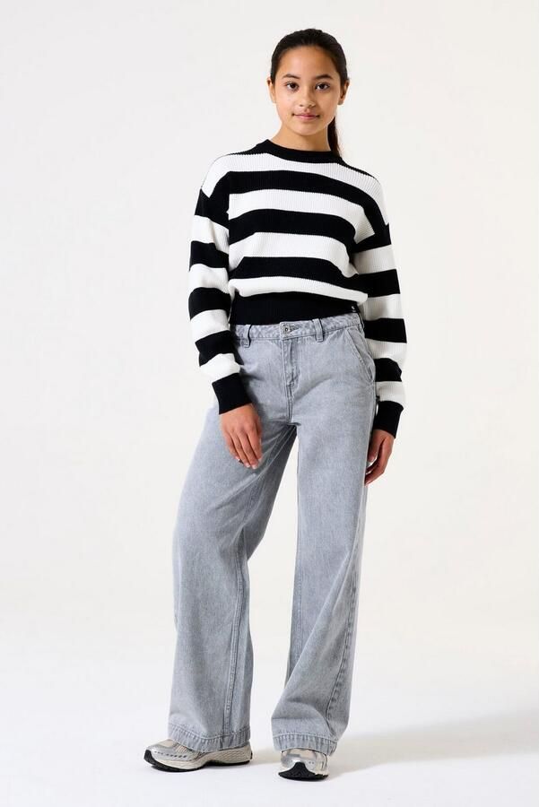 Garcia Gebreide pullover met ribboorden - Foto 4