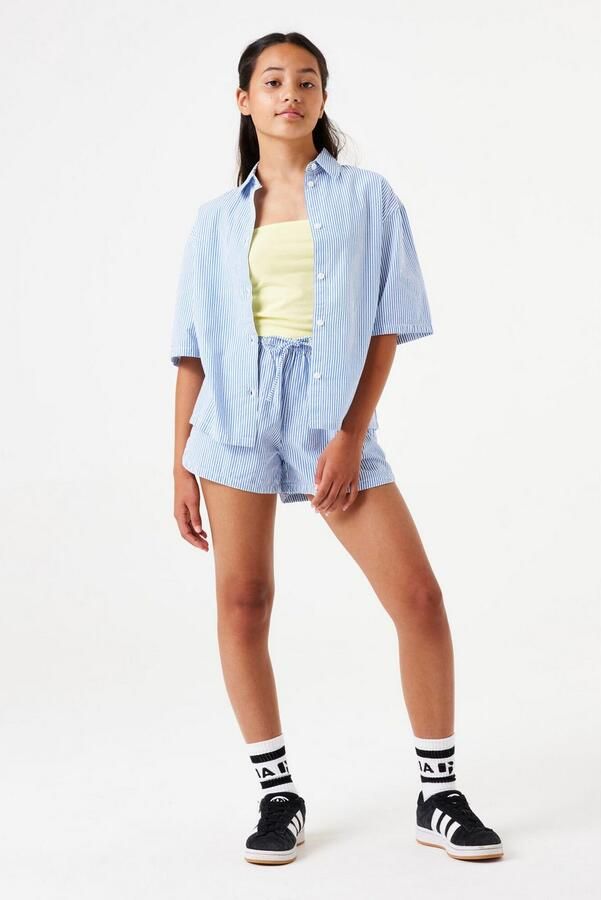 Garcia Korte broek met logostitching en elastische band - Foto 2