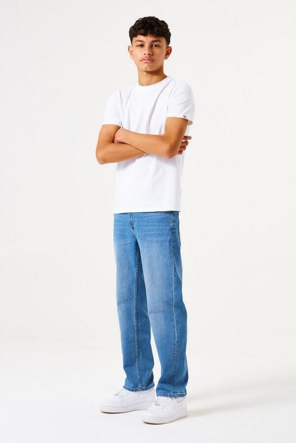 Garcia straight leg jeans high waist medium blue denim - Foto 4