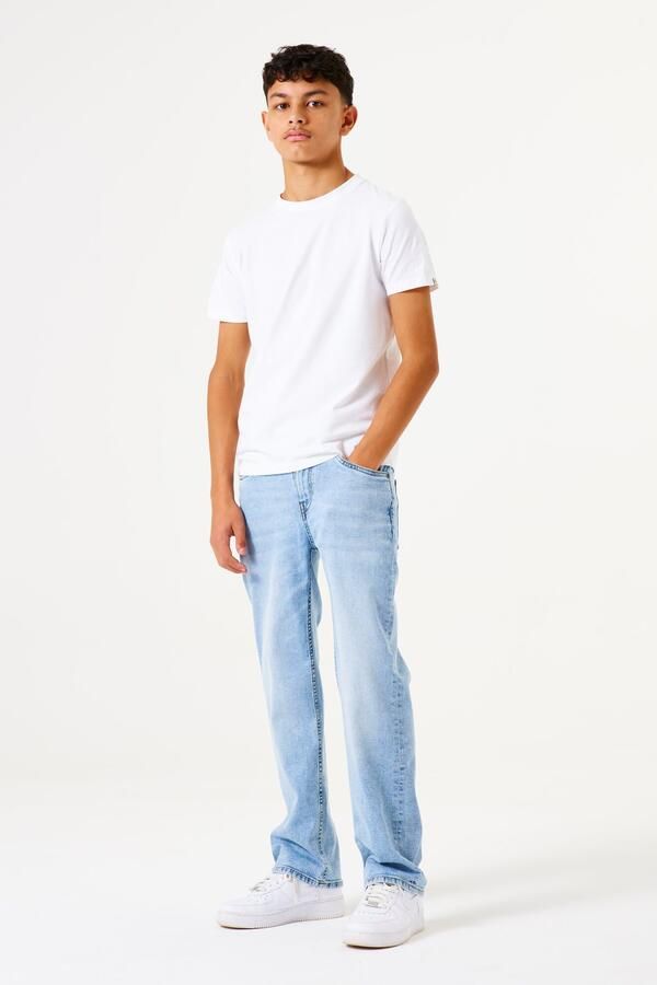 Garcia straight leg jeans high waist light blue denim