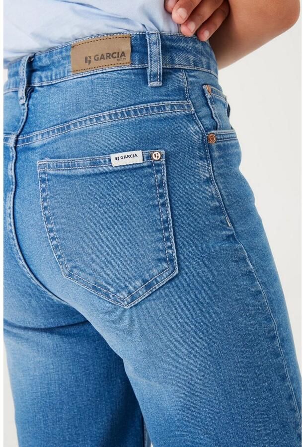 Garcia high waist wide leg jeans Annemay medium used Blauw Meisjes Stretchdenim 128 - Foto 5