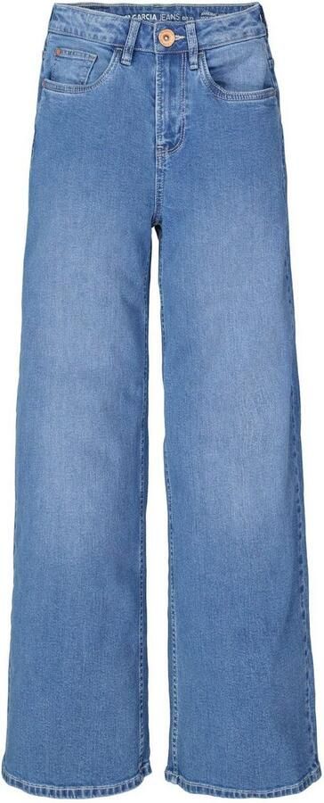 Garcia high waist wide leg jeans Annemay medium used Blauw Meisjes Stretchdenim 128 - Foto 4