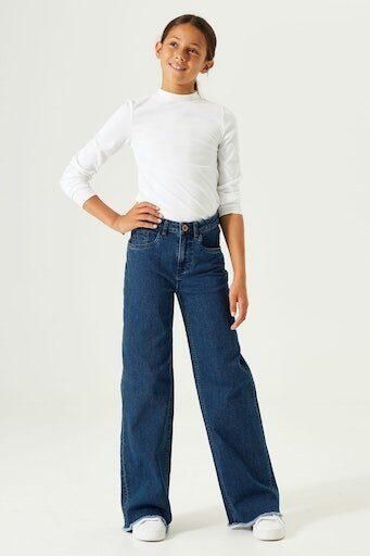 Garcia wide leg high waist jeans dark blue denim