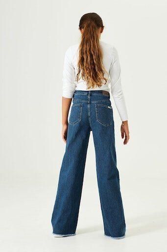 Garcia wide leg high waist jeans dark blue denim - Foto 5