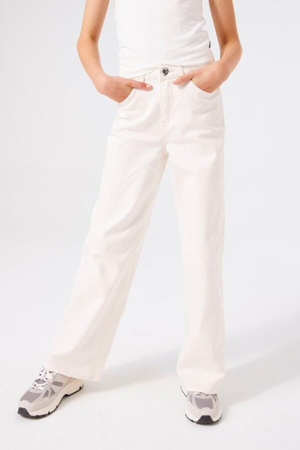 Garcia wide leg high waist jeans wit - Foto 5
