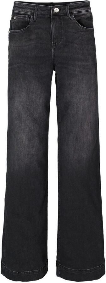 Garcia high waist wide leg jeans black denim - Foto 4