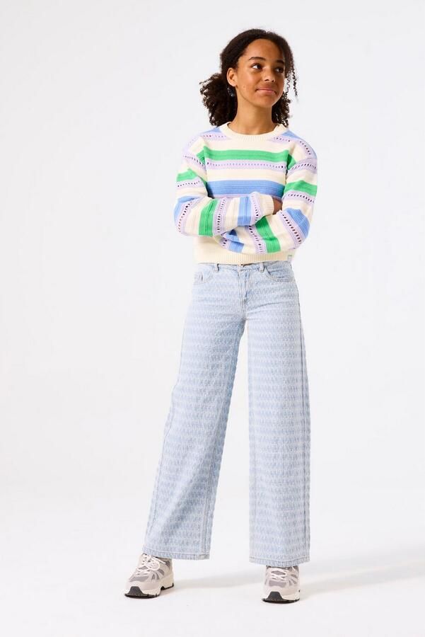 Garcia wide leg low waist jeans light blue denim - Foto 3