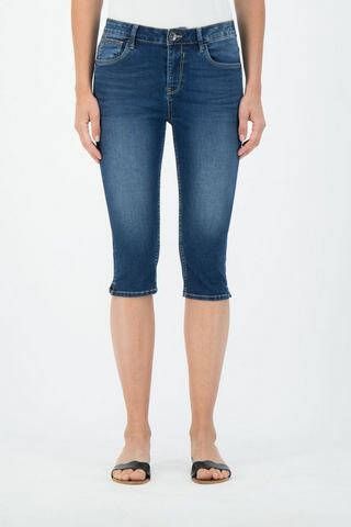 Garcia Slim fit high waist capri-jeans met stretch model 'Celia'