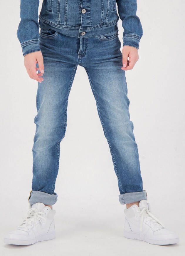 Garcia slim fit jeans Tavio 335 vintage used Blauw Jongens Stretchdenim 134