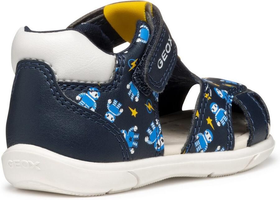 Geox Babyschoentjes B SANDAL ZAPITO BOY babyschoen sandaal klittenbandschoen met schattige robotmotieven