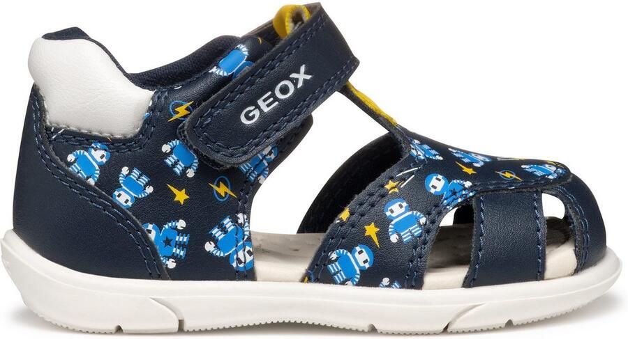 Geox Babyschoentjes B SANDAL ZAPITO BOY babyschoen sandaal klittenbandschoen met schattige robotmotieven - Foto 3