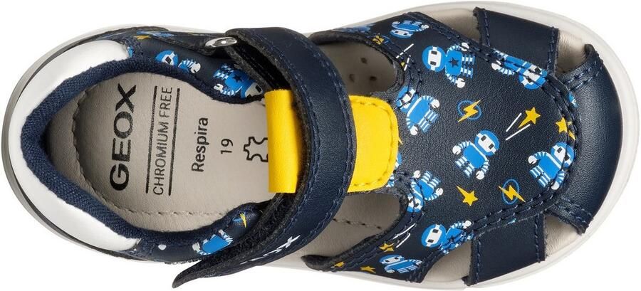 Geox Babyschoentjes B SANDAL ZAPITO BOY babyschoen sandaal klittenbandschoen met schattige robotmotieven - Foto 5