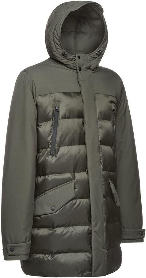 Geox Lang jack SAPIENZA in materiaalmix 4 zakken capuchon verborgen rits - Foto 5