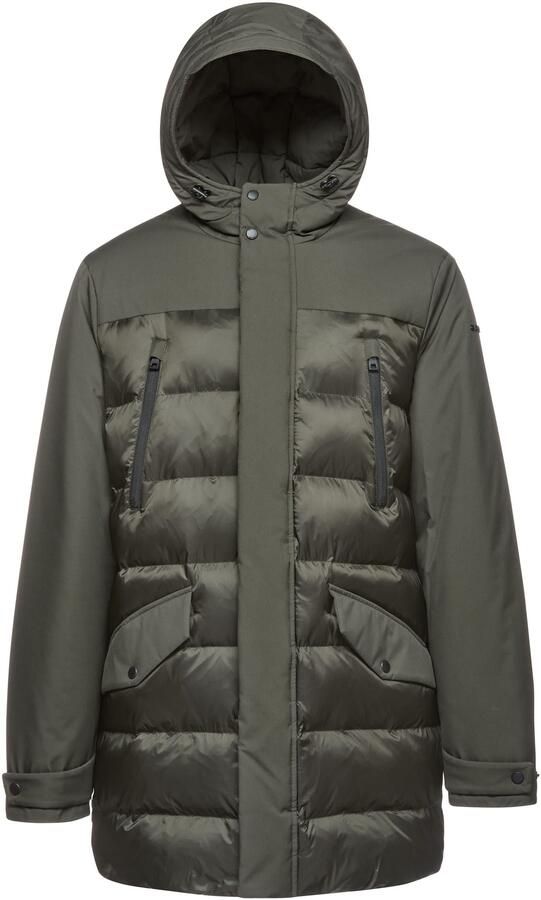 Geox Lang jack SAPIENZA in materiaalmix 4 zakken capuchon verborgen rits - Foto 3