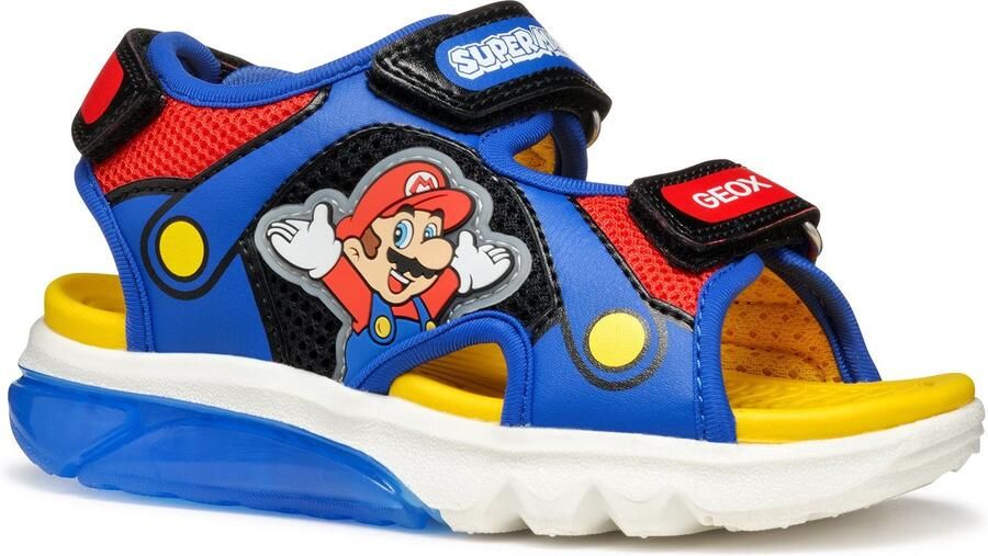Geox Sandalen J SANDAL CIBERDRON B Knipperschoen klittenbandschoen in kleurrijk ontwerp met super mario-motief en knipperfunctie - Foto 6