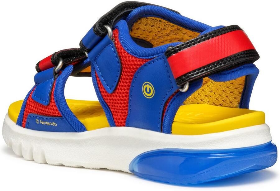 Geox Sandalen J SANDAL CIBERDRON B Knipperschoen klittenbandschoen in kleurrijk ontwerp met super mario-motief en knipperfunctie - Foto 2