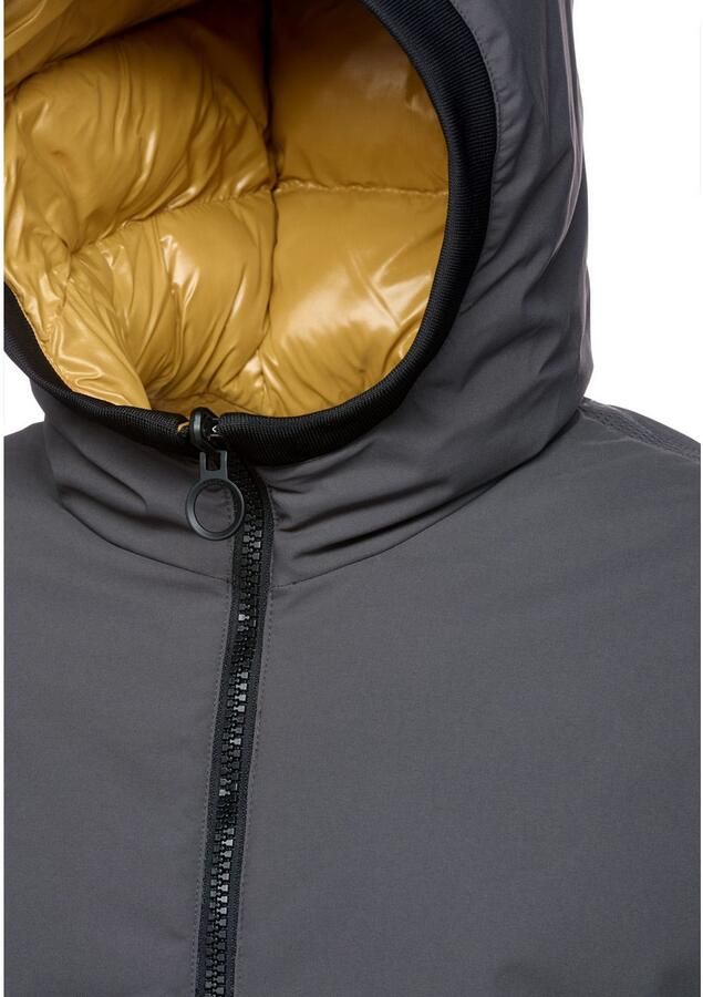 Geox Tweezijdig te dragen jack SPHERICA één kant glad één kant gestikt rits capuchon