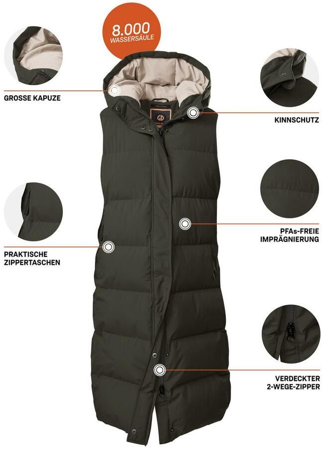 G.I.G.A. DX by killtec Bodywarmer GW 68 WMN QLTD VST Waterafstotende winddichte functionele vest met capuchon ade d