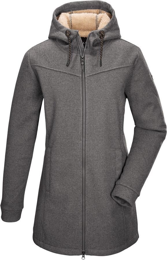 G.I.G.A. DX by killtec Fleecejack GW 37 WMN KNTFLC PRK Gebreide fleeceparka met capuchon teddybont 2-weg-ritssluiting - Foto 2