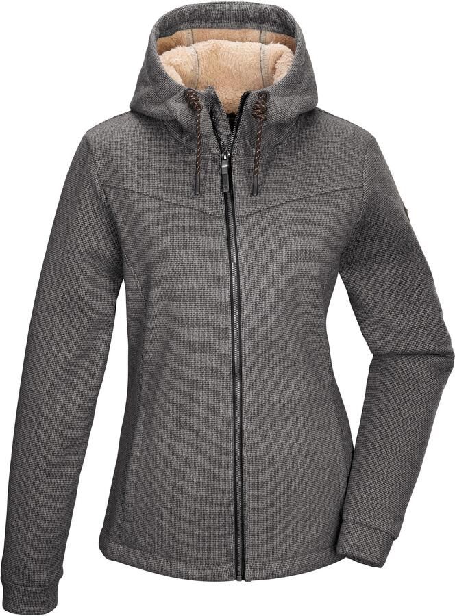 G.I.G.A. DX by killtec Fleecejack GW 38 WMN KNTFLC JCKT Gebreide fleecejack met teddyvoering verstelbare capuchon kinbescherming - Foto 2