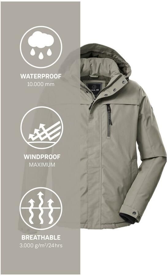 G.I.G.A. DX by killtec Functioneel jack GW 39 MN JCKT Waterdichte ade de winterjas met verstelbare capuchon - Foto 5