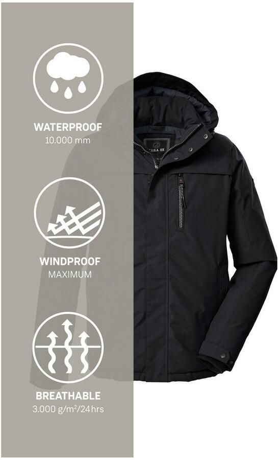 G.I.G.A. DX by killtec Functioneel jack GW 39 MN JCKT Waterdichte ade de winterjas met verstelbare capuchon - Foto 5