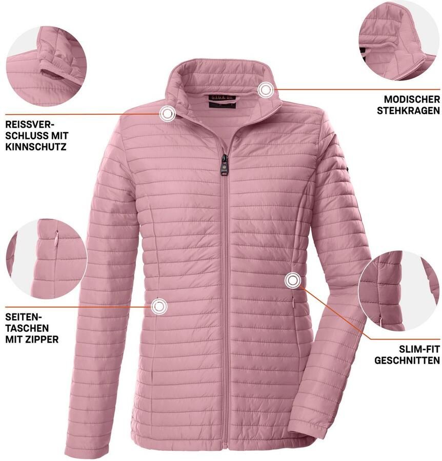 G.I.G.A. DX by killtec Gewatteerde jas Dames gewatteerde jas OOGS 2 Ultralichte dames gestepte jas dun gevoerd valt kleiner uit