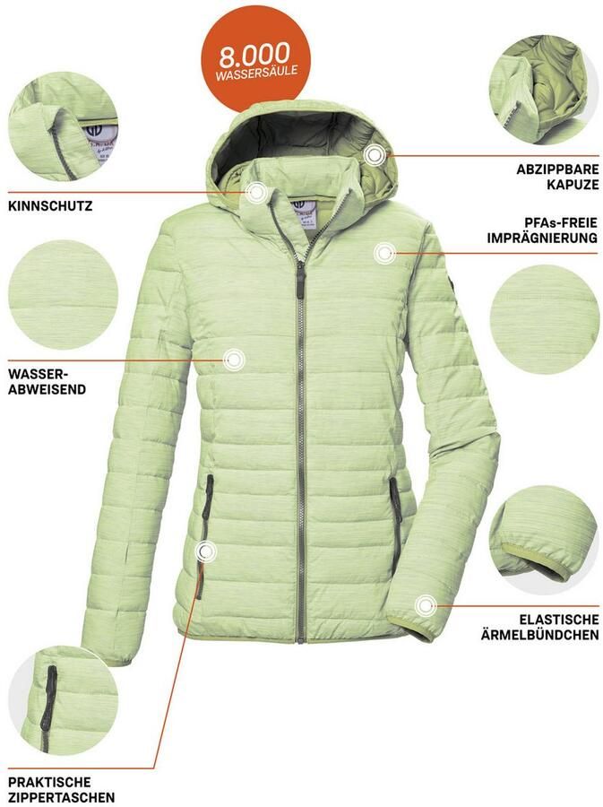 G.I.G.A. DX by killtec Gewatteerde jas GS 63 WMN QLTD JCKT_Uyaka Gewatteerd jack: water- en windafstotend ade d afneembare capuchon - Foto 2