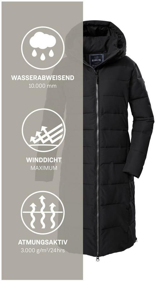 G.I.G.A. DX by killtec Gewatteerde jas GW 88 WMN QLTD CT Waterafstotende winddichte jas met donsoptiek en capuchon - Foto 4