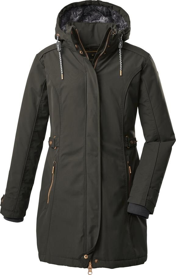 G.I.G.A. DX by killtec Parka GW 6 WMN PRK Elegante waterafstotende parka met afneembare capuchon en teddybont - Foto 2