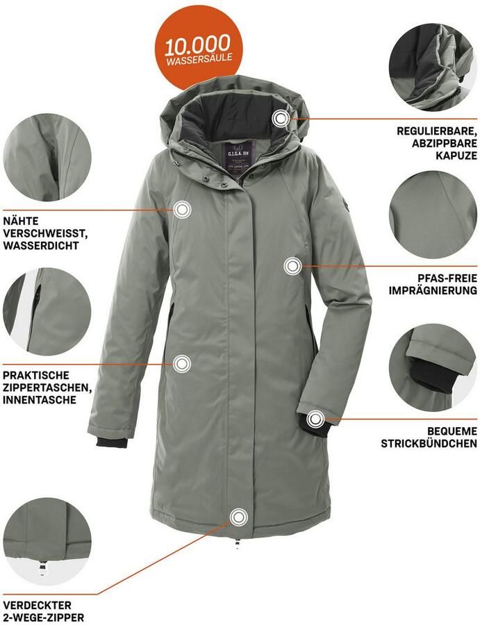 G.I.G.A. DX by killtec Parka GW 93 WMN PRK waterdicht ade d 2-weg ritssluiting