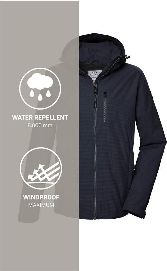G.I.G.A. DX by killtec Softshell-jack GS 82 MN SFTSHLL JCKT Waterafstotende winddichte herenjack met afneembare capuchon - Foto 5