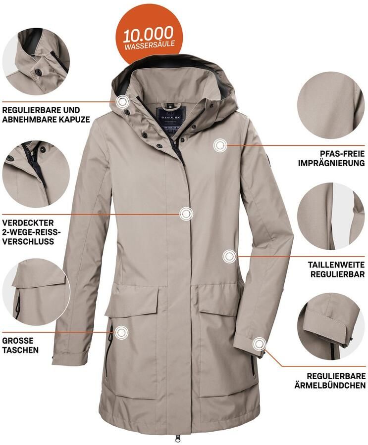 G.I.G.A. DX by killtec Softshell-parka GS 95 WMN SFTSHLL PRK Water- en windafstotende ade de softshellparka