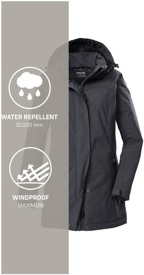 G.I.G.A. DX by killtec Softshell-parka GW 36 WMN SFTSHLL PRK Softshellparka: waterdicht teddybont 2-weg-ritssluiting - Foto 5