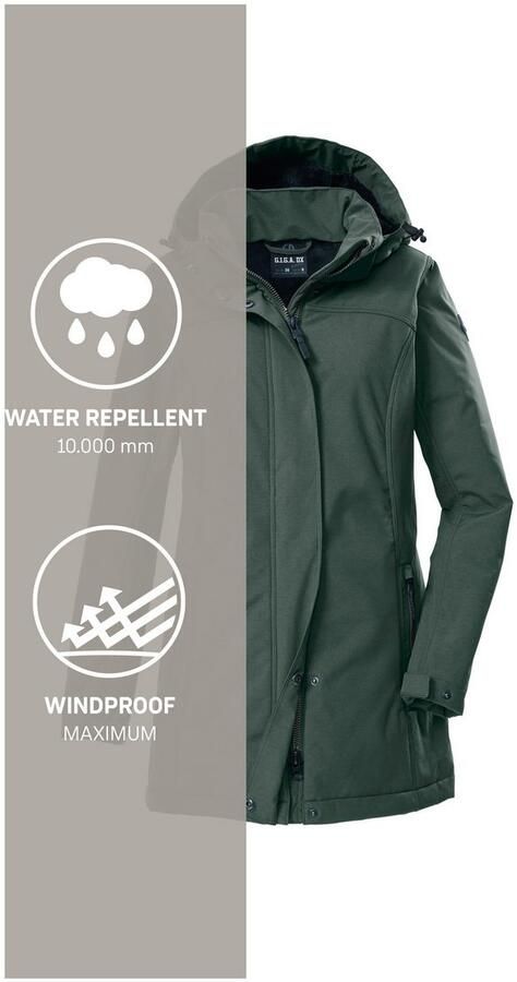 G.I.G.A. DX by killtec Softshell-parka GW 36 WMN SFTSHLL PRK Softshellparka: waterdicht teddybont 2-weg-ritssluiting - Foto 5