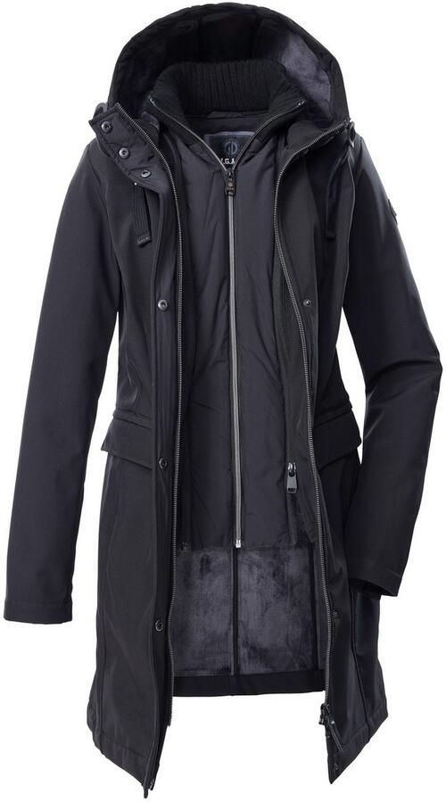 G.I.G.A. DX by killtec Softshell-parka GW 79 WMN SFTSHLL PRK Dames Softshellparka: waterafstotend 2-weg-ritssluiting - Foto 5