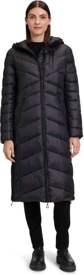 Gil Bret Capuchon Lange Gewatteerde Jas Black Dames - Foto 12