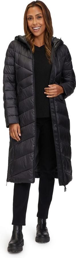 Gil Bret Capuchon Lange Gewatteerde Jas Black Dames - Foto 11