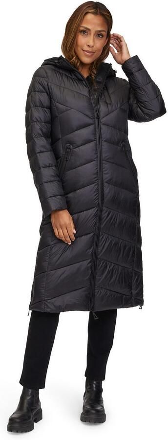 Gil Bret Capuchon Lange Gewatteerde Jas Black Dames - Foto 7