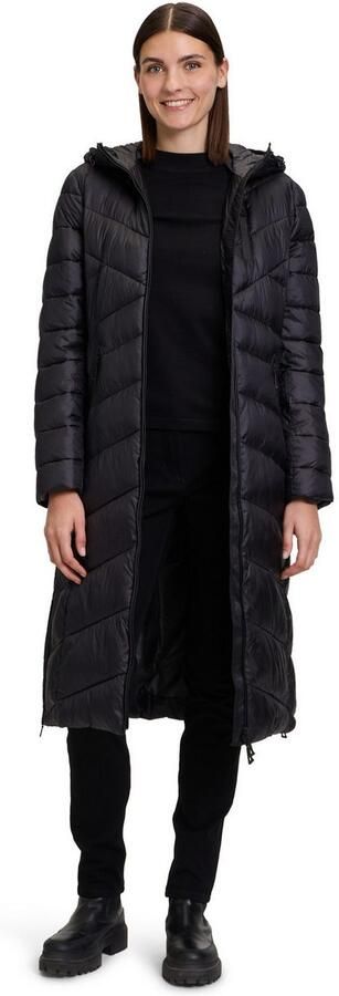 Gil Bret Capuchon Lange Gewatteerde Jas Black Dames - Foto 9