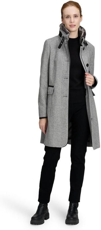 Gil Bret Wollen jas met wol opstaande kraag en knoopsluiting - Foto 4