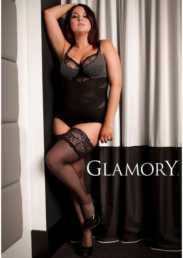 GLAMORY Hold-up kousen Comfort Brede kanten rand lichte glans zeer elastisch t m mt. 60-62 (1 paar) - Foto 2