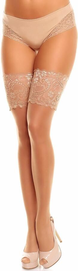 GLAMORY Hold-up kousen Comfort Brede kanten rand lichte glans zeer elastisch t m mt. 60-62 (1 paar) - Foto 10