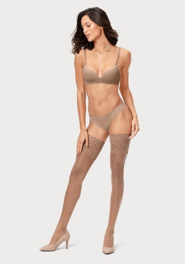 GLAMORY Hold-up kousen Comfort Brede kanten rand lichte glans zeer elastisch t m mt. 60-62 (1 paar) - Foto 3