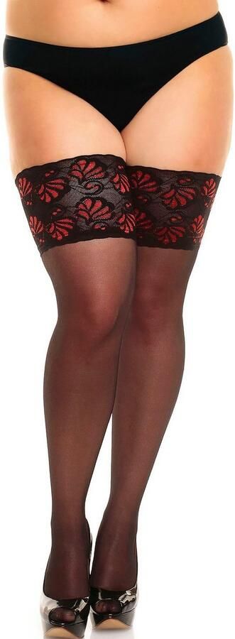 GLAMORY Hold-up kousen Deluxe met tweekleurige kant (1 paar) - Foto 8